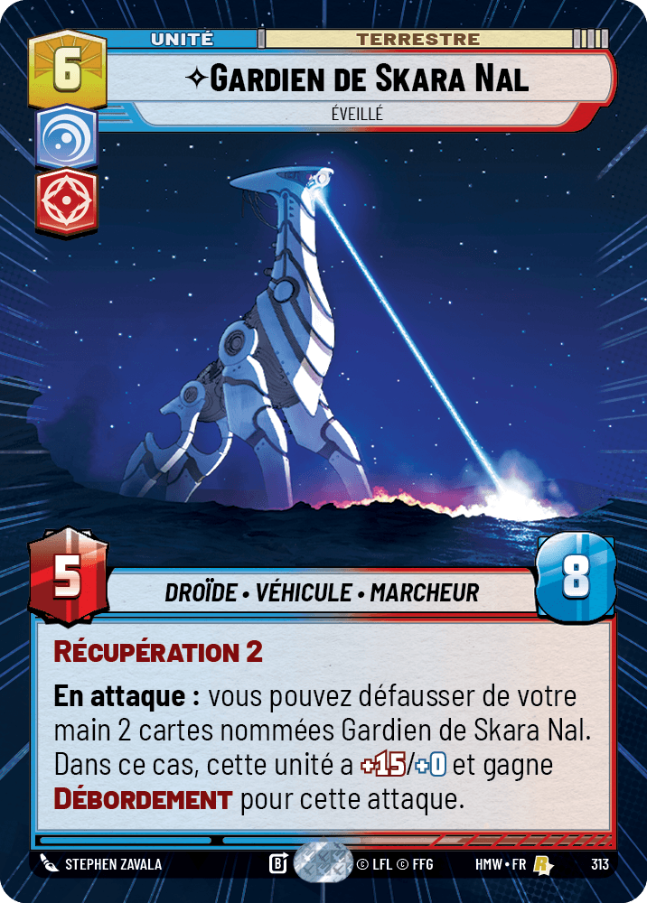 Gardien de Skara Nal, Éveillé - XHMW-313 - Hyperspace - recto Français