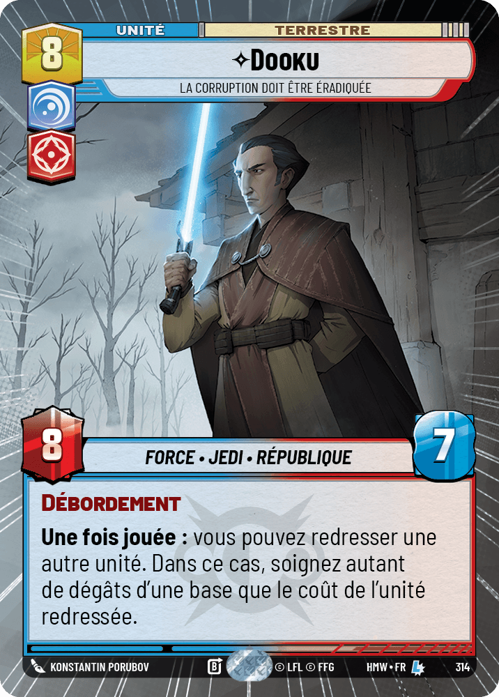 Dooku, La Corruption Doit Être Éradiquée - XHMW-314 - Hyperspace - recto Français