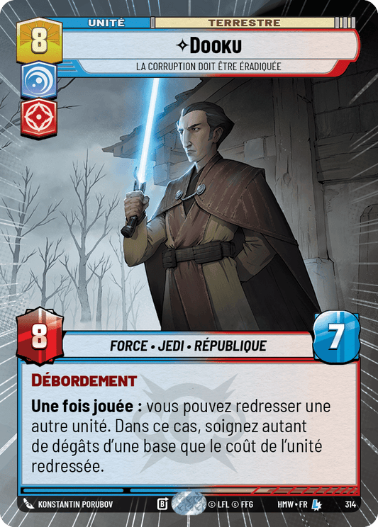 Dooku, La Corruption Doit Être Éradiquée - XHMW-314 - Hyperspace - recto Français