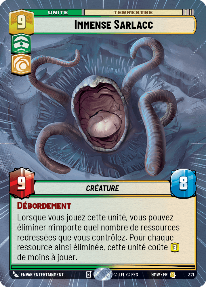 Immense Sarlacc - XHMW-321 - Hyperspace - recto Français