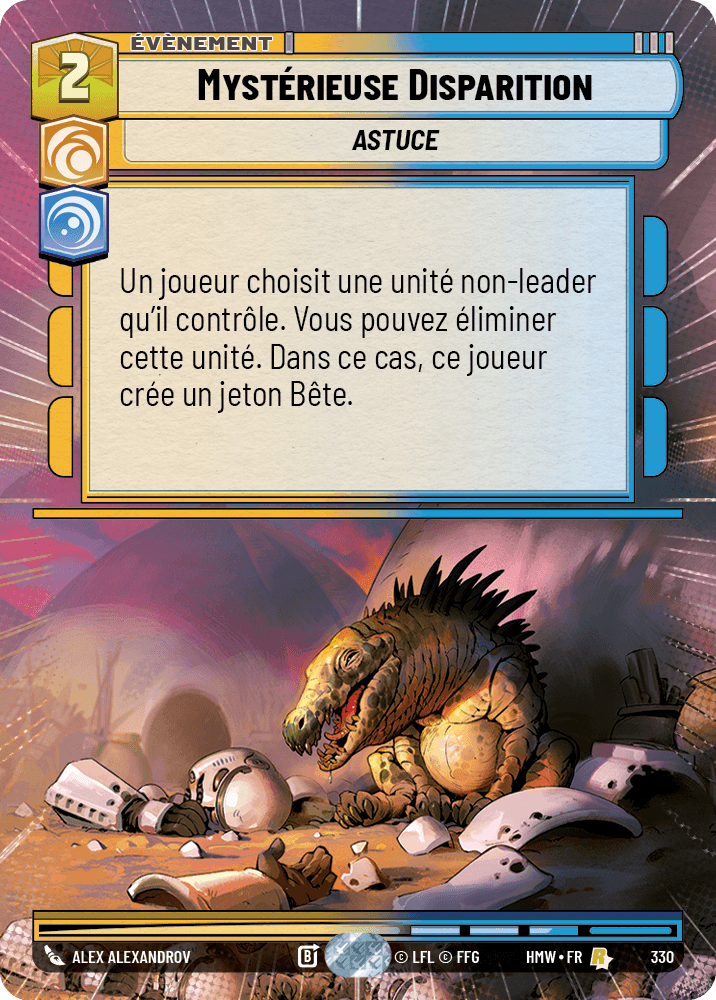 Mystérieuse Disparition - XHMW-330 - Hyperspace - recto Français