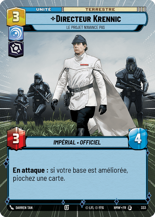 Directeur Krennic, Le Projet N'Avance Pas - XHMW-333 - Hyperspace - recto Français