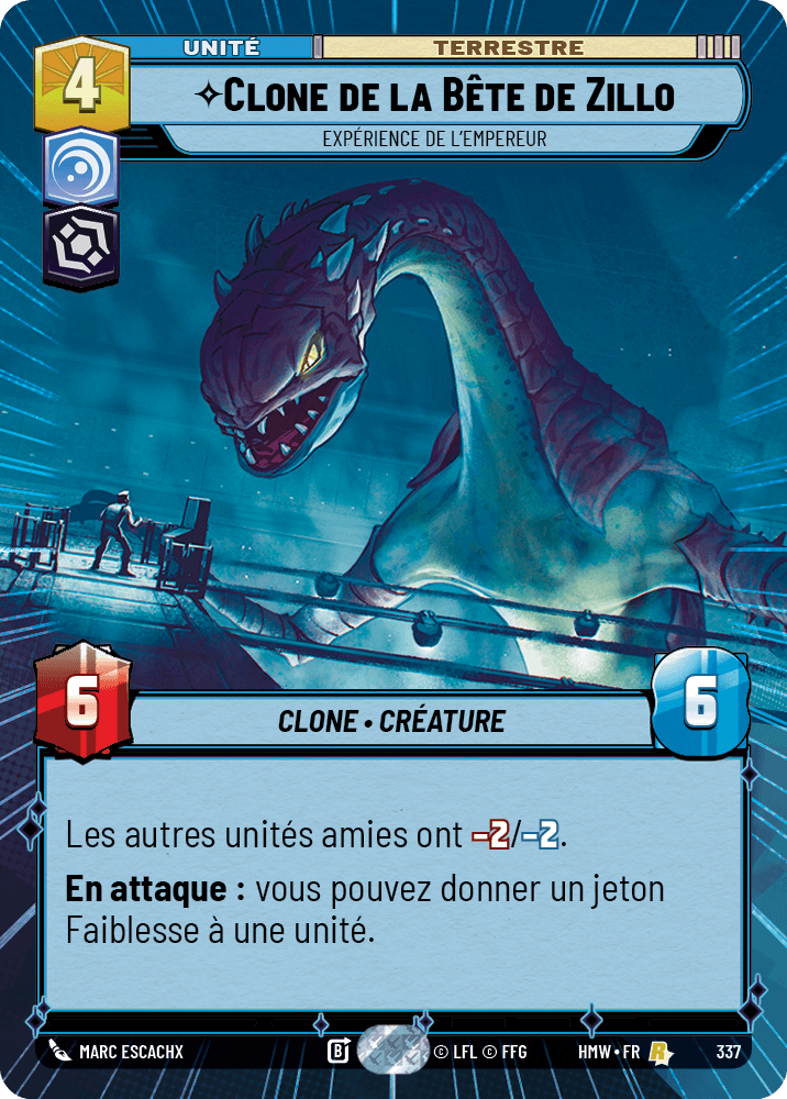Clone de la Bête de Zillo, Expérience De L'Empereur - XHMW-337 - Hyperspace - recto Français