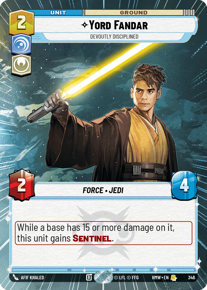 Yord Fandar, Ardemment Discipliné - XHMW-346 - Hyperspace - recto Anglais