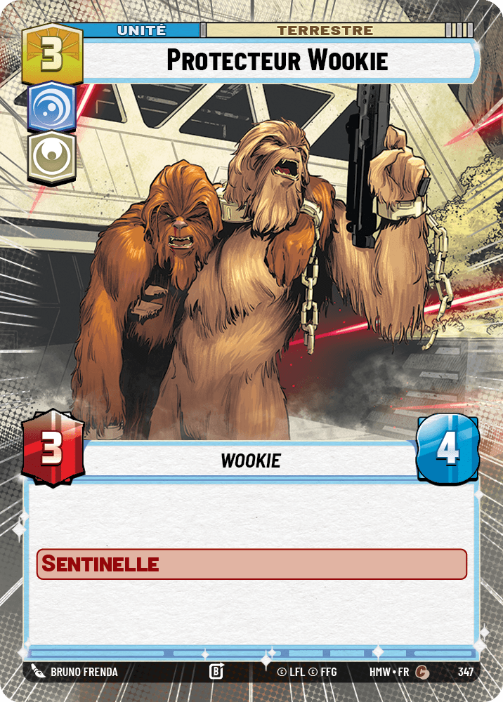 Protecteur Wookie - XHMW-347 - Hyperspace - recto Français