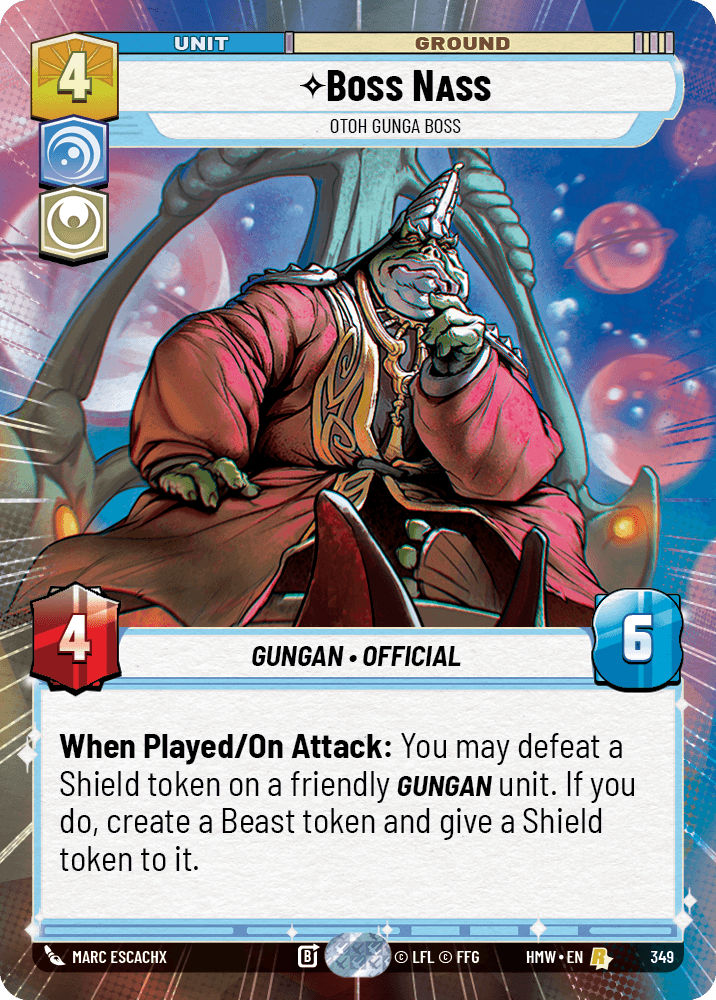 Boss Nass, Boss D'Otoh Gunga - XHMW-349 - Hyperspace - recto Anglais