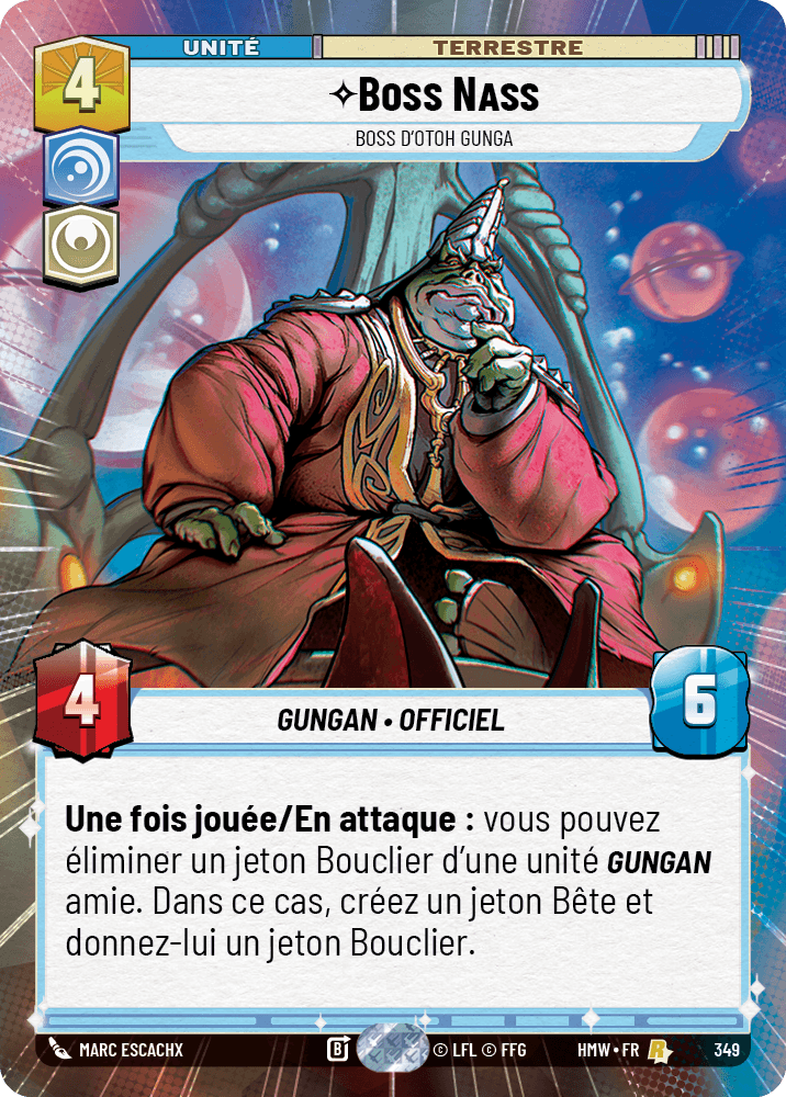 Boss Nass, Boss D'Otoh Gunga - XHMW-349 - Hyperspace - recto Français