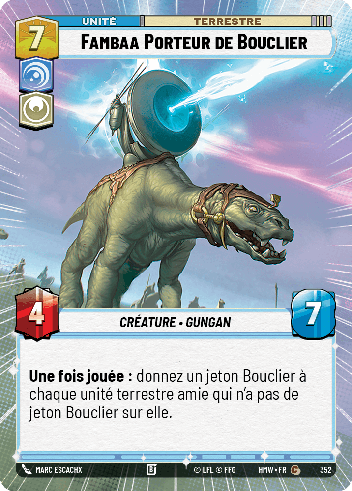 Fambaa Porteur de Bouclier - XHMW-352 - Hyperspace - recto Français