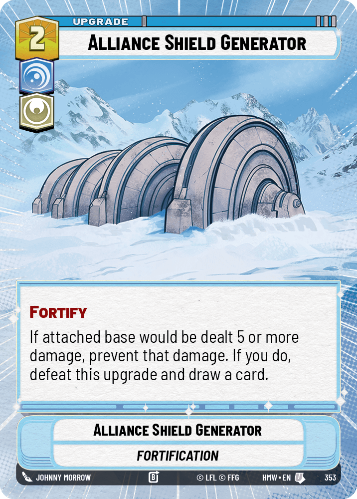 Générateur de Bouclier de l'Alliance - XHMW-353 - Hyperspace - recto Anglais
