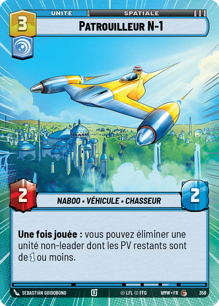 Patrouilleur N-1 - XHMW-358 - Hyperspace - recto Français
