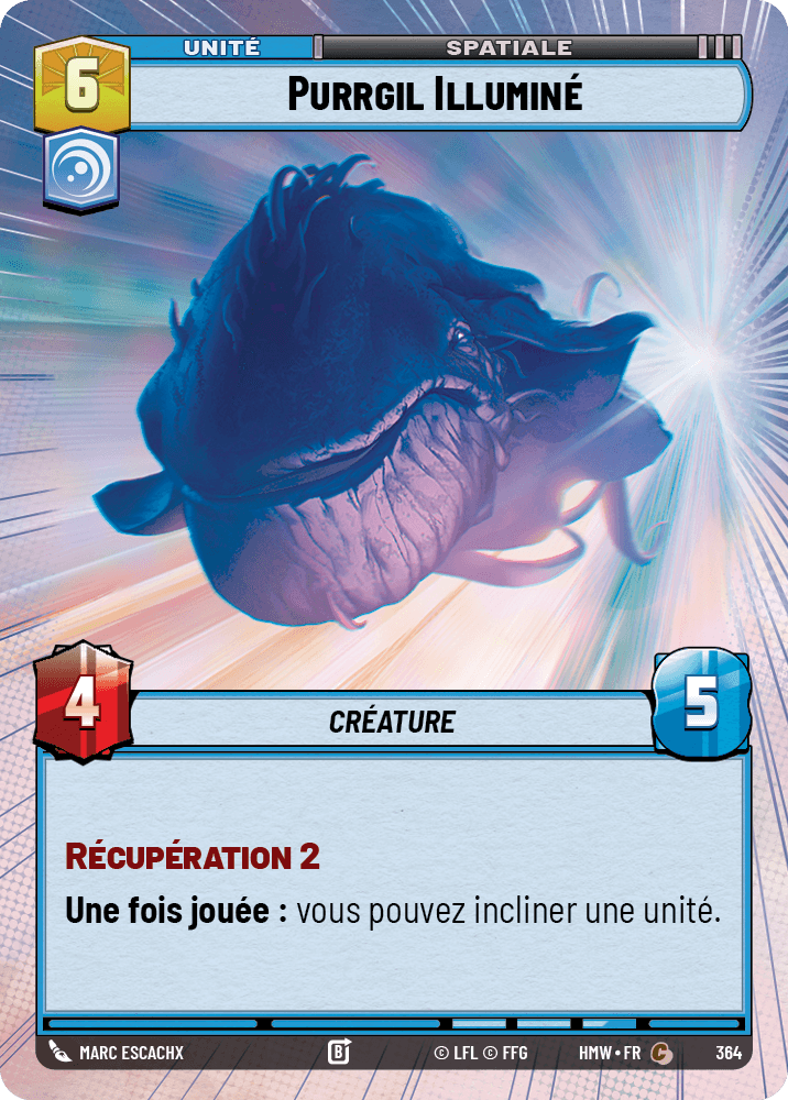 Purrgil Illuminé - XHMW-364 - Hyperspace - recto Français