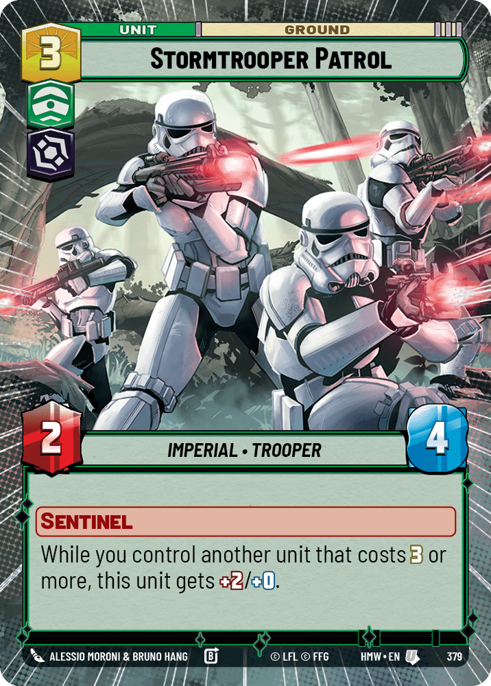 Patrouille de Stormtroopers - XHMW-379 - Hyperspace - recto Anglais