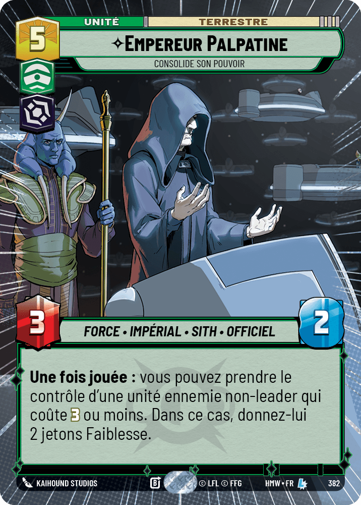 Empereur Palpatine, Consolide Son Pouvoir - XHMW-382 - Hyperspace - recto Français