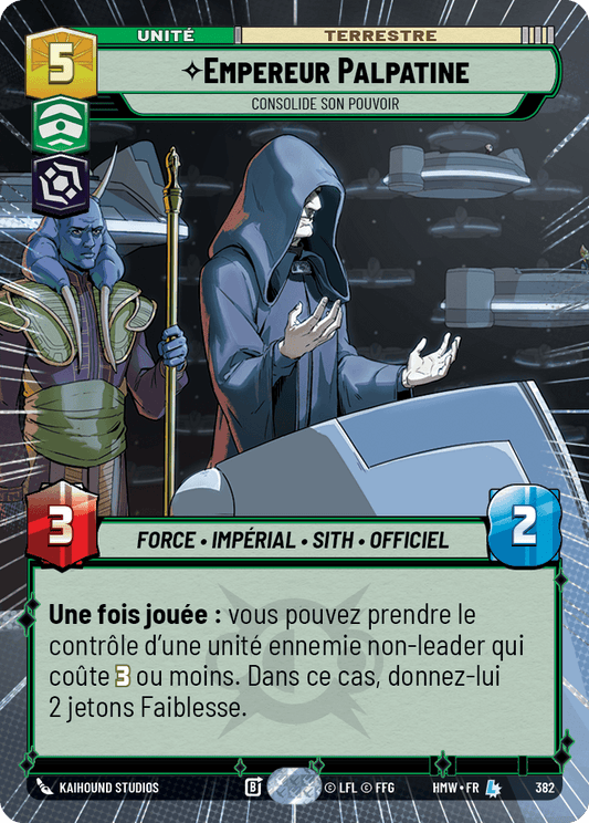 Empereur Palpatine, Consolide Son Pouvoir - XHMW-382 - Hyperspace - recto Français