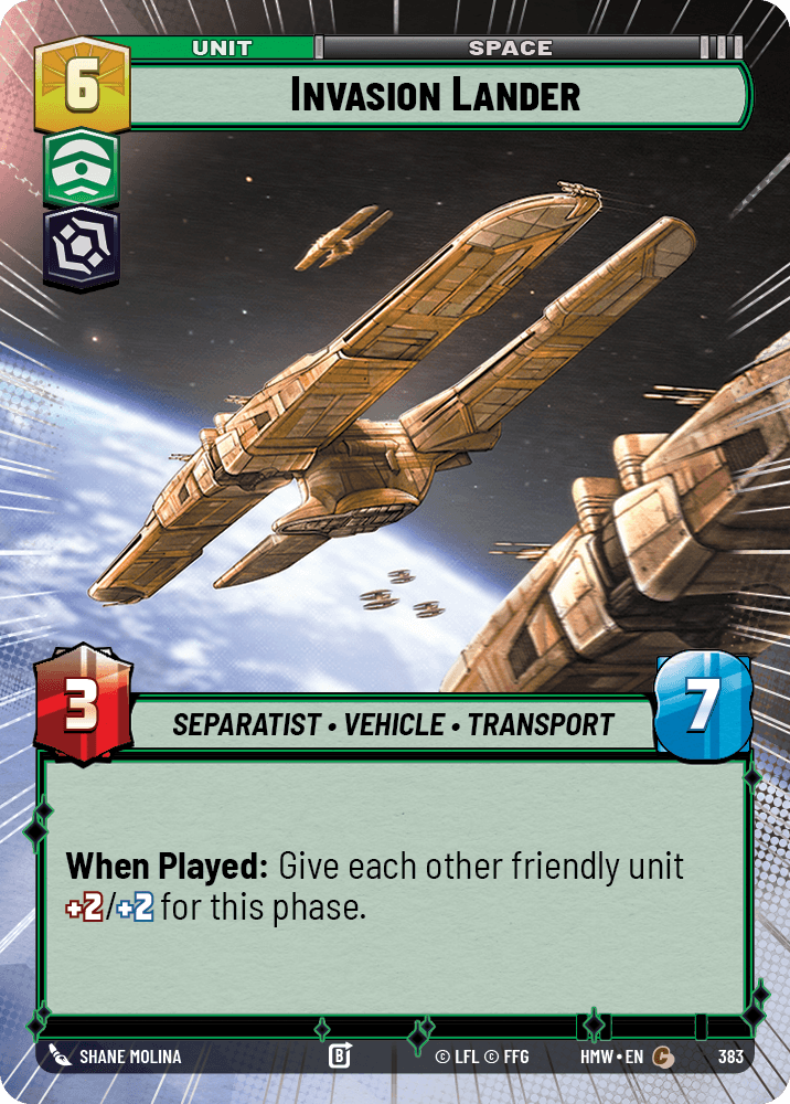 Barge d'Invasion - XHMW-383 - Hyperspace - recto Anglais