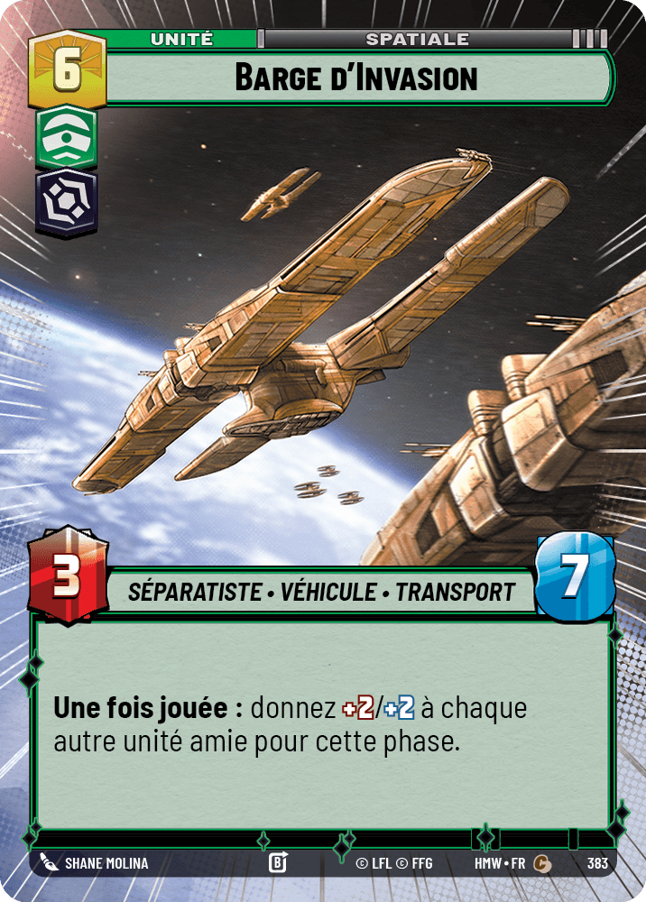 Barge d'Invasion - XHMW-383 - Hyperspace - recto Français