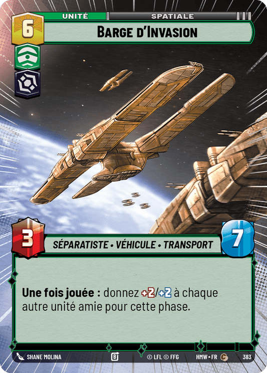 Barge d'Invasion - XHMW-383 - Hyperspace - recto Français