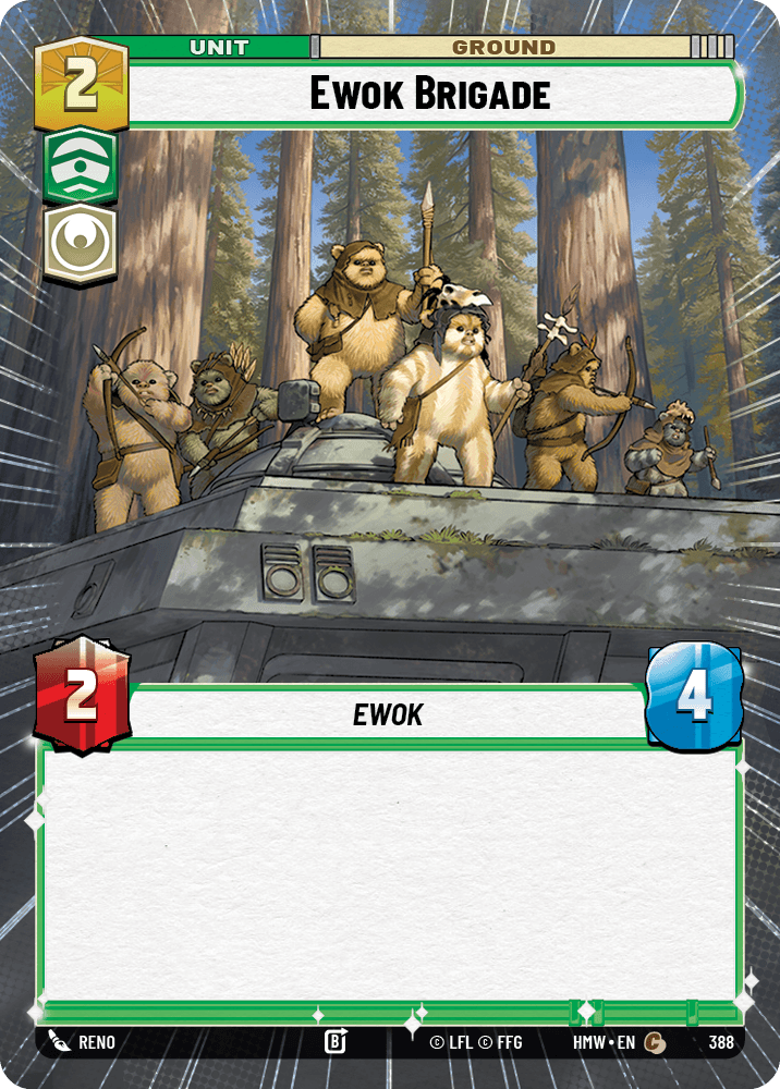 Brigade d'Ewoks - XHMW-388 - Hyperspace - recto Anglais