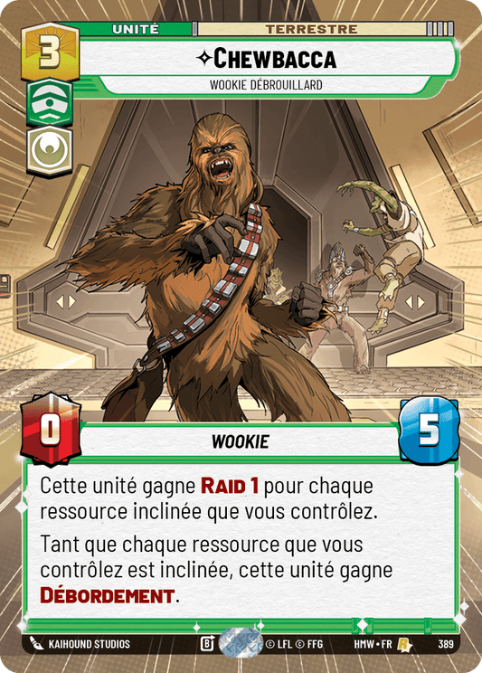 Chewbacca, Wookie Débrouillard - XHMW-389 - Hyperspace - recto Français