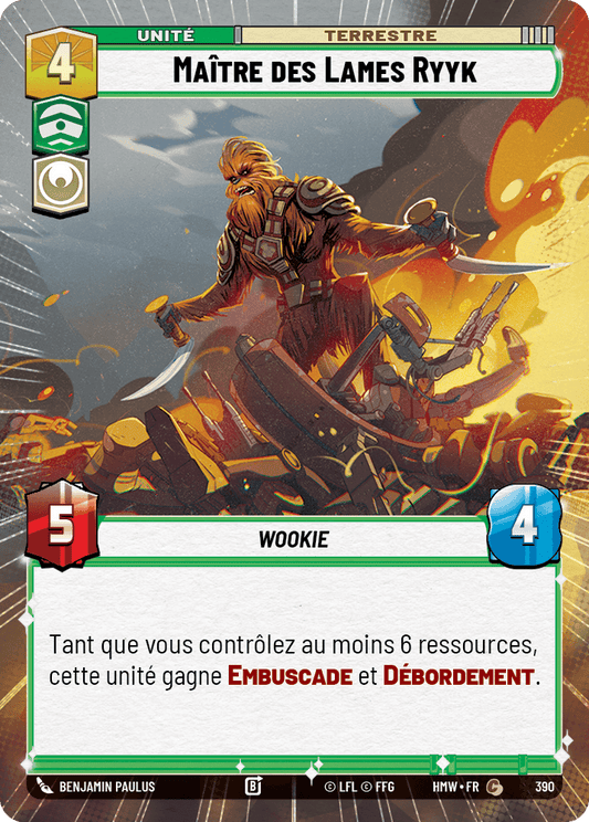 Maître des Lames Ryyk - XHMW-390 - Hyperspace - recto Français