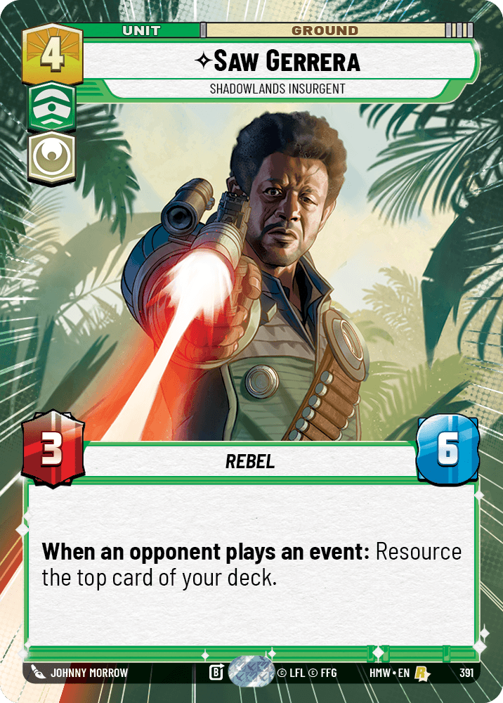Saw Gerrera, Insurgé Des Terres D'Ombre - XHMW-391 - Hyperspace - recto Anglais