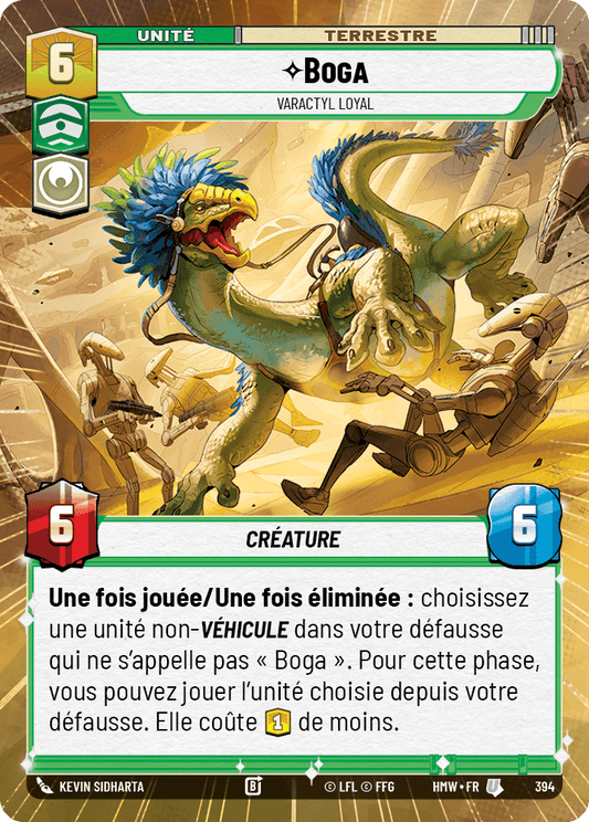 Boga, Varactyl Loyal - XHMW-394 - Hyperspace - recto Français