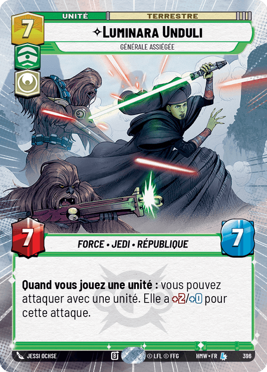 Luminara Unduli, Générale Assiégée - XHMW-396 - Hyperspace - recto Français