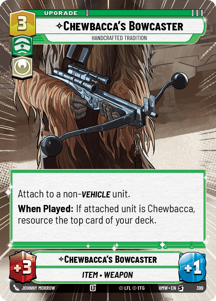 Arbalète de Chewbacca, Tradition Artisanale - XHMW-399 - Hyperspace - recto Anglais