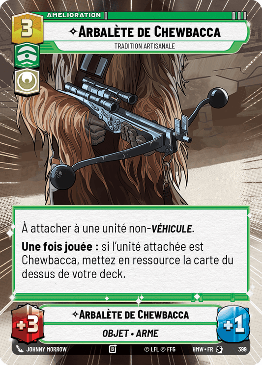 Arbalète de Chewbacca, Tradition Artisanale - XHMW-399 - Hyperspace - recto Français