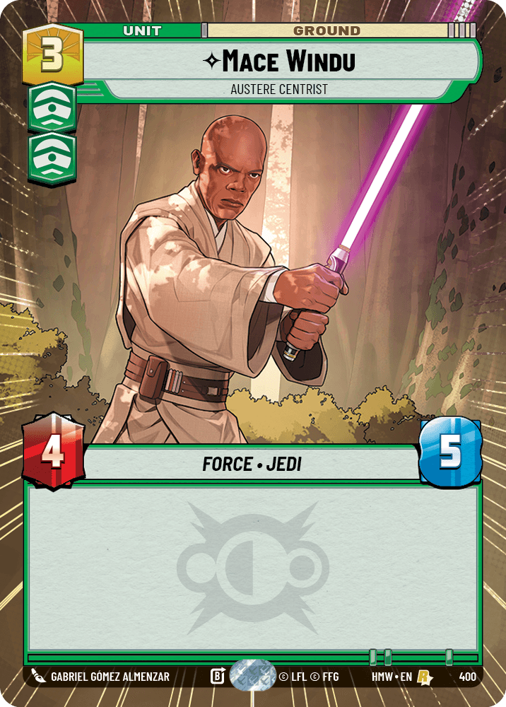 Mace Windu, Centriste Austère - XHMW-400 - Hyperspace - recto Anglais