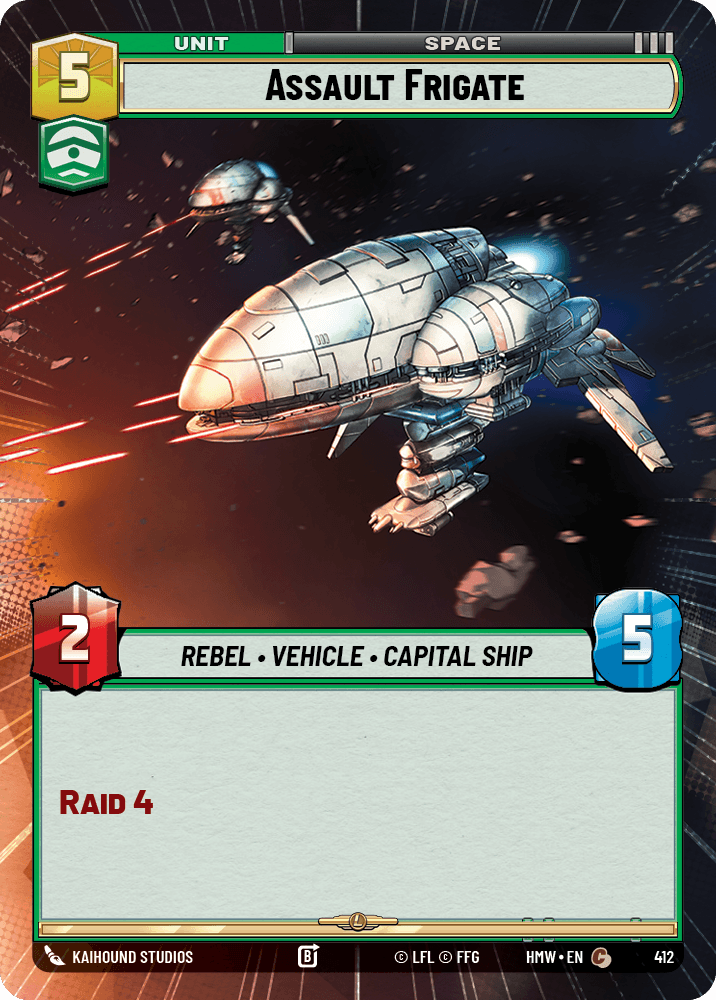 Frégate d'Assaut - XHMW-412 - Hyperspace - recto Anglais