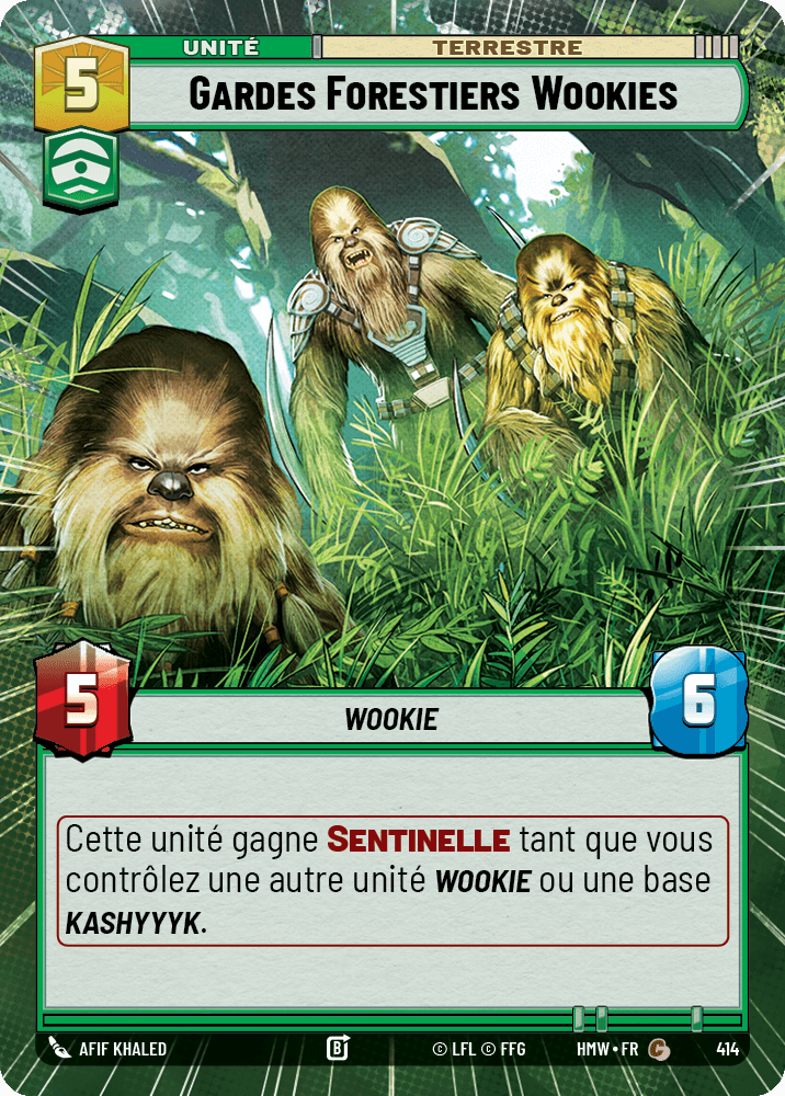 Gardes Forestiers Wookies - XHMW-414 - Hyperspace - recto Français
