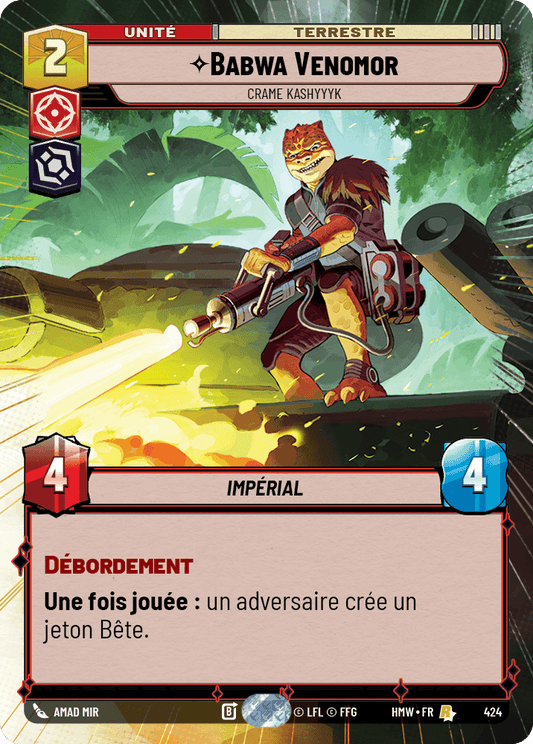Babwa Venomor, Crame Kashyyyk - XHMW-424 - Hyperspace - recto Français