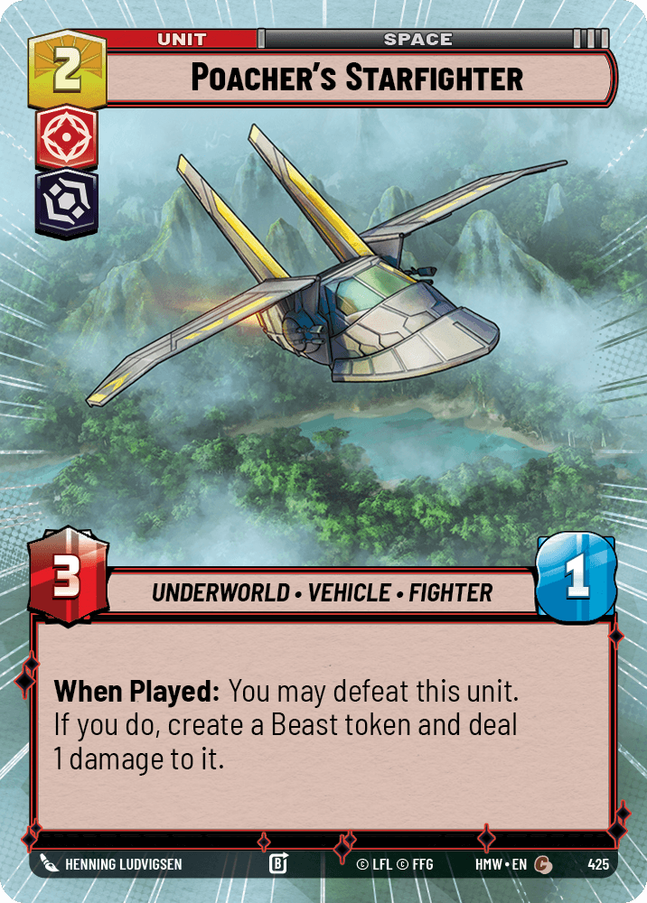 Chasseur des Braconniers - XHMW-425 - Hyperspace - recto Anglais