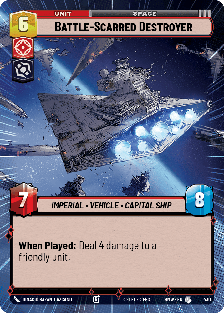 Destroyer Détérioré - XHMW-430 - Hyperspace - recto Anglais