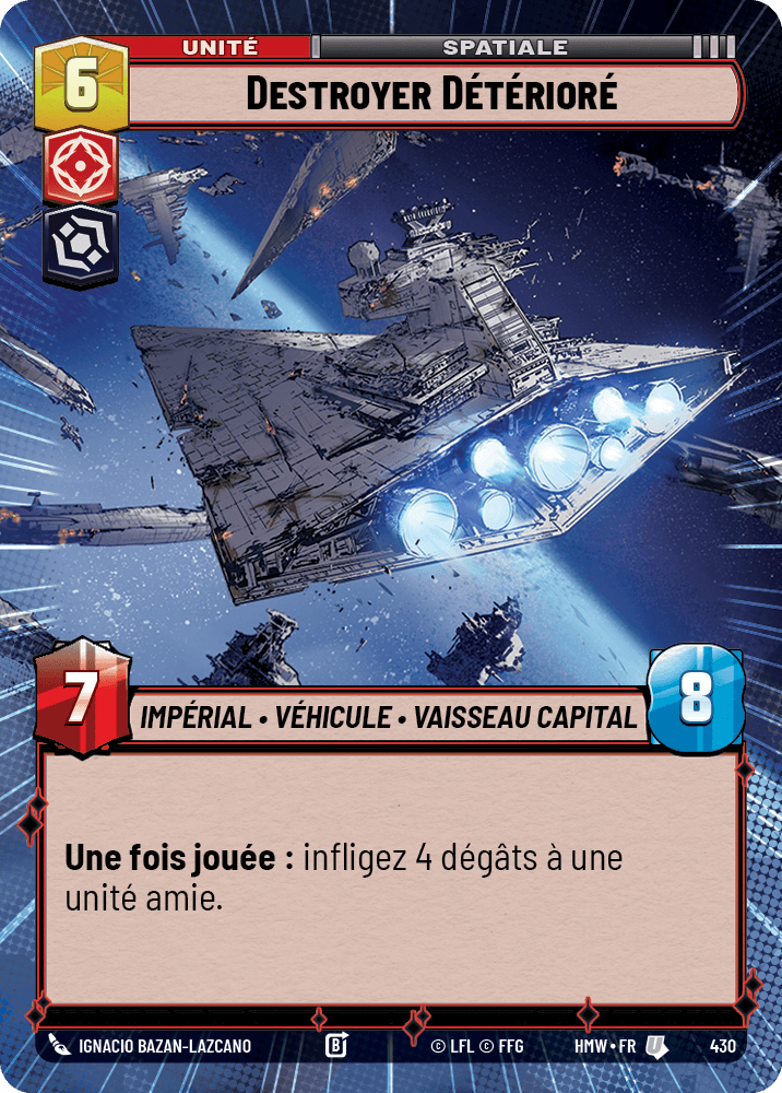 Destroyer Détérioré - XHMW-430 - Hyperspace - recto Français