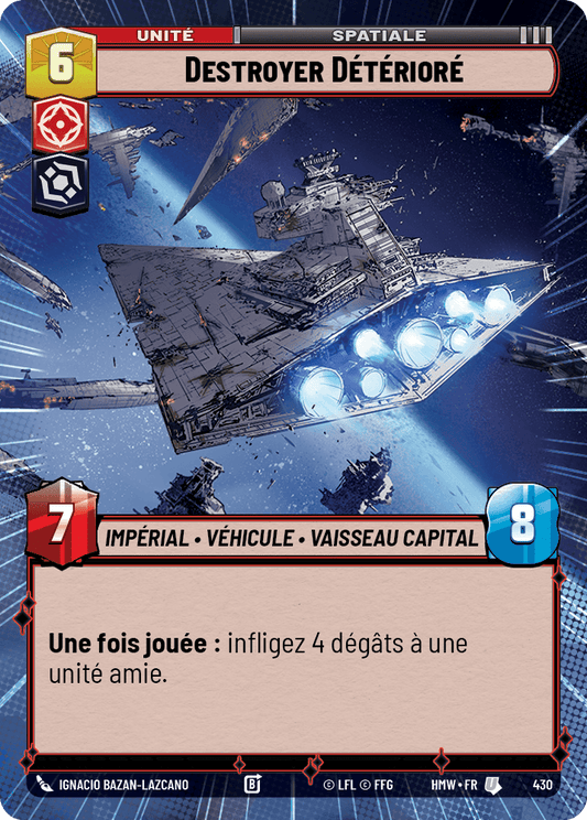 Destroyer Détérioré - XHMW-430 - Hyperspace - recto Français