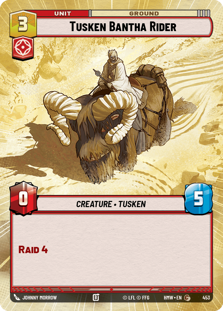 Chevaucheur de Bantha Tusken - XHMW-453 - Hyperspace - recto Anglais