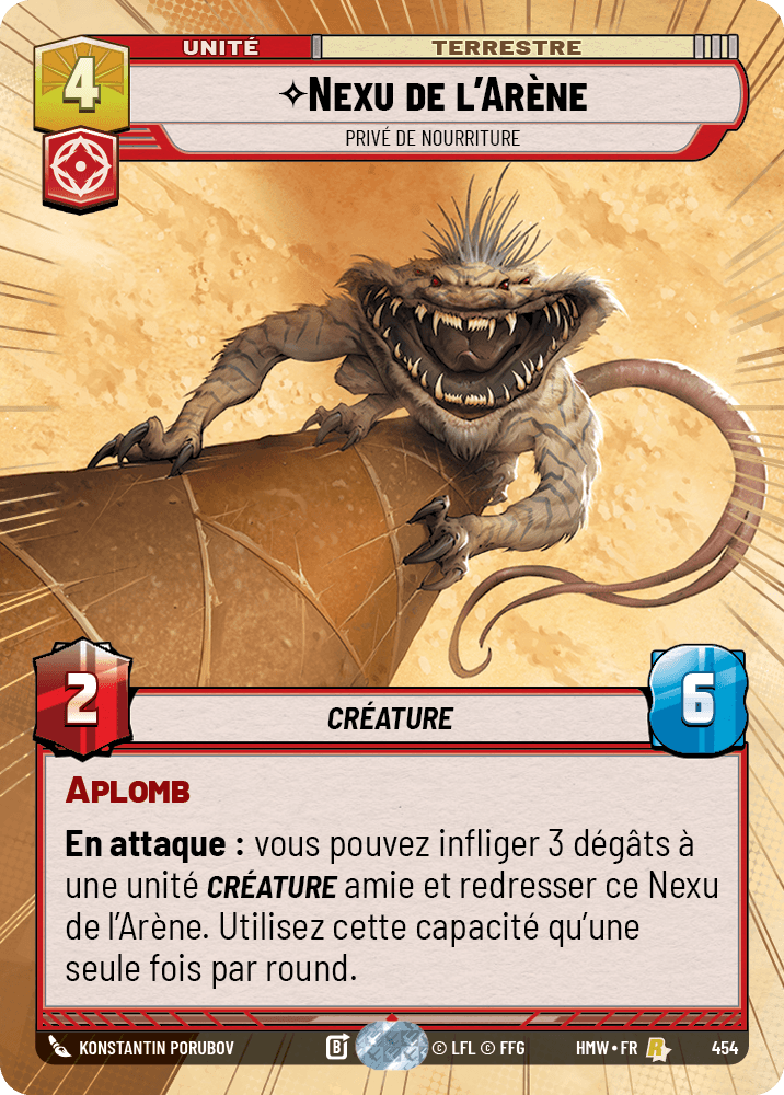 Nexu de l'Arène, Privé De Nourriture - XHMW-454 - Hyperspace - recto Français