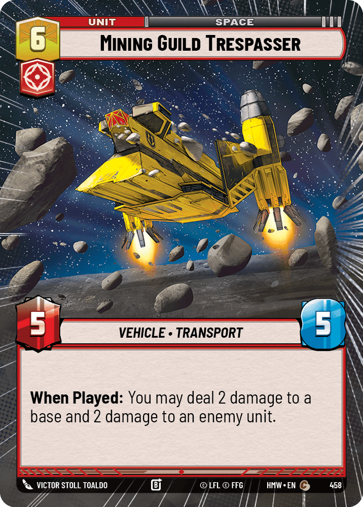 Intrus de la Guilde Minière - XHMW-458 - Hyperspace - recto Anglais