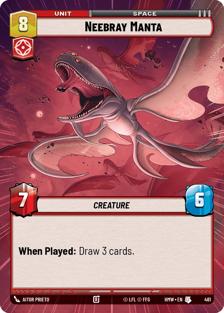 Manta Neebray - XHMW-461 - Hyperspace - recto Anglais