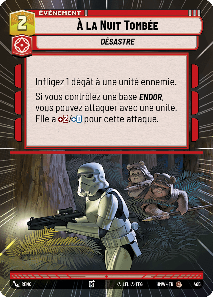 À la Nuit Tombée - XHMW-465 - Hyperspace - recto Français