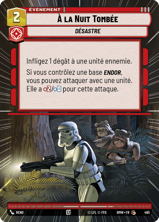 À la Nuit Tombée - XHMW-465 - Hyperspace - recto Français