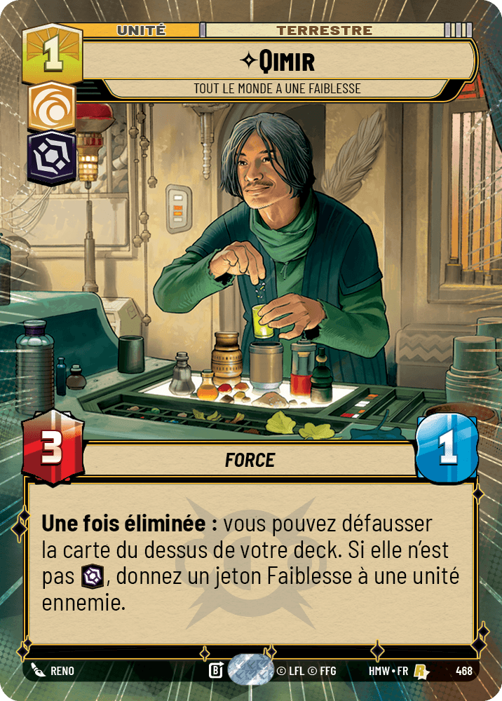 Qimir, Tout Le Monde A Une Faiblesse - XHMW-468 - Hyperspace - recto Français