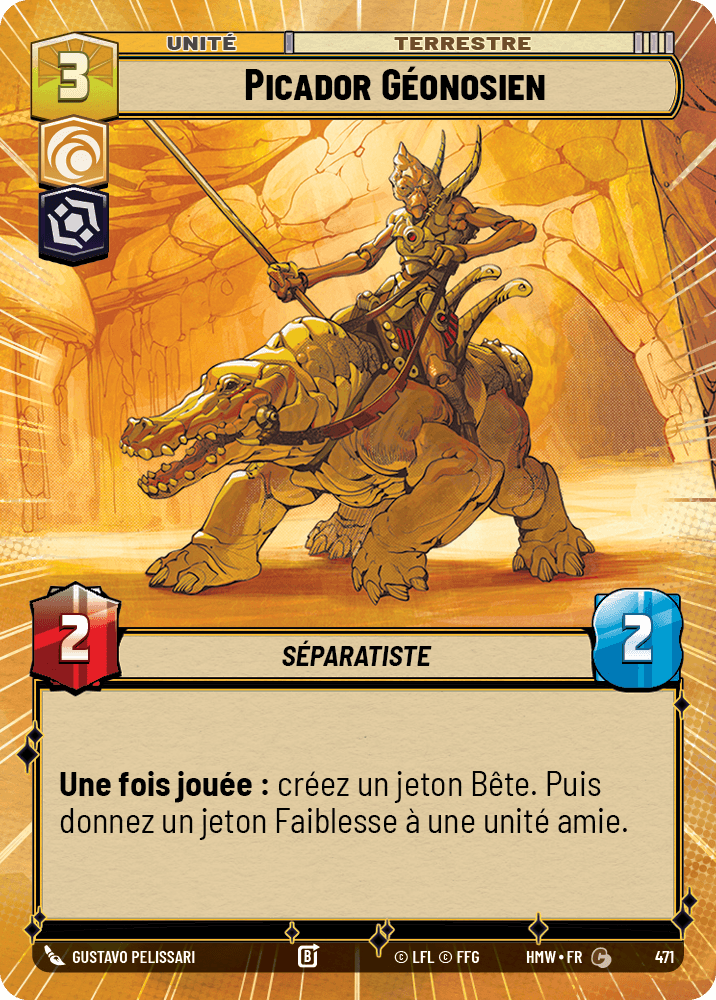 Picador Géonosien - XHMW-471 - Hyperspace - recto Français