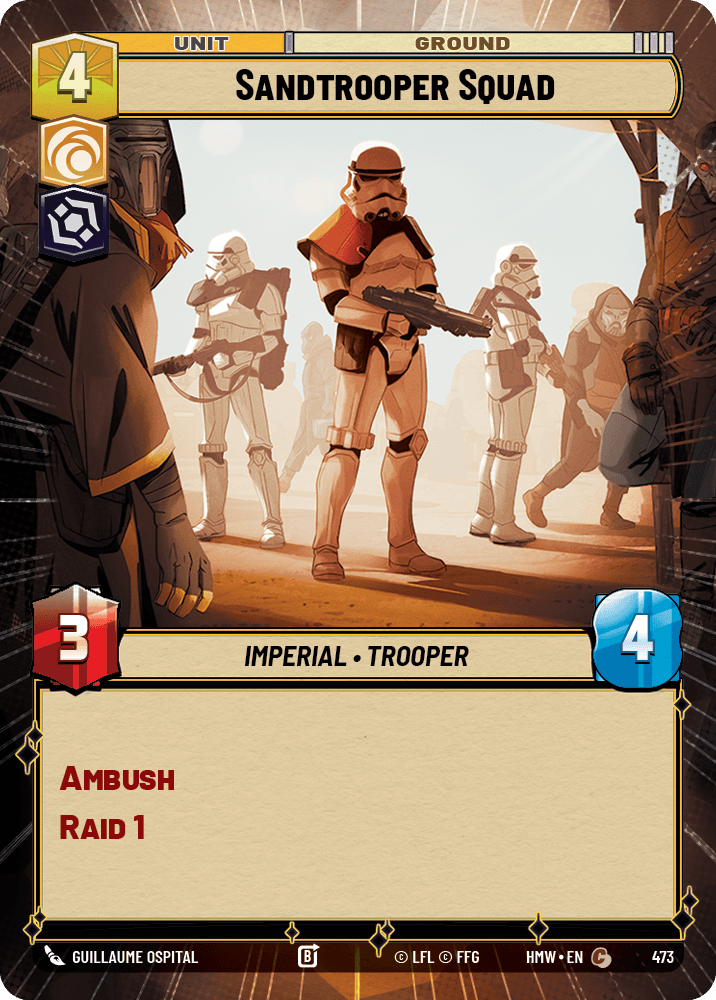 Escouade de Sandtroopers - XHMW-473 - Hyperspace - recto Anglais
