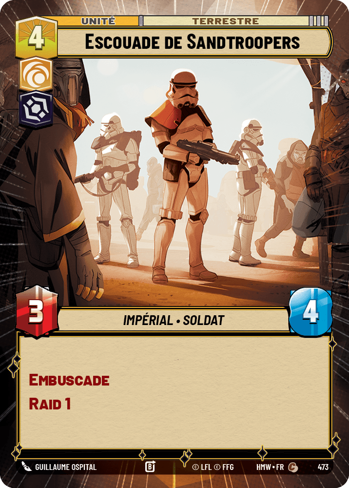 Escouade de Sandtroopers - XHMW-473 - Hyperspace - recto Français
