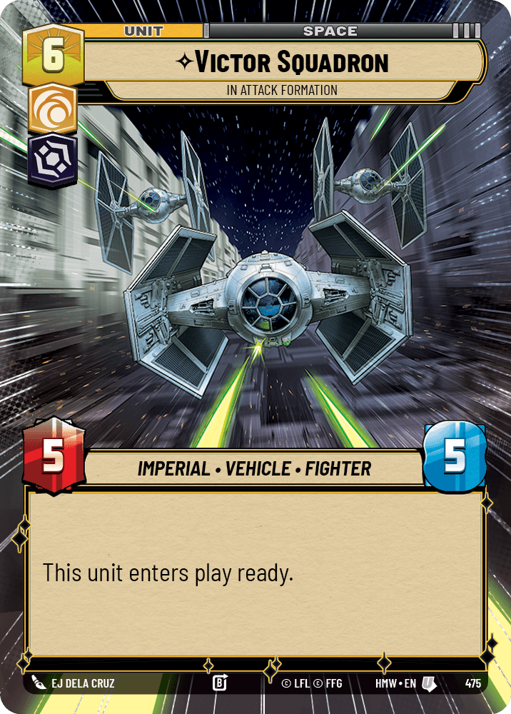Escadron Victor, En Formation D'Attaque - XHMW-475 - Hyperspace - recto Anglais
