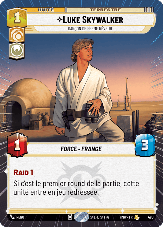 Luke Skywalker, Garçon De Ferme Rêveur - XHMW-480 - Hyperspace - recto Français