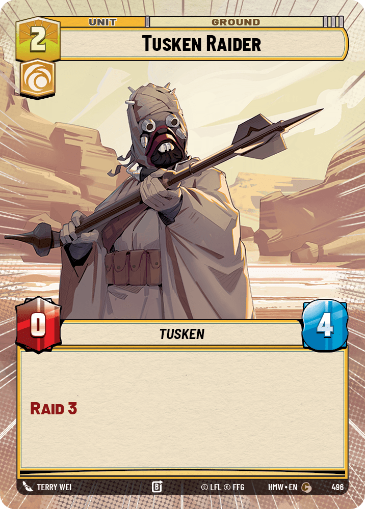 Pillard Tusken - XHMW-496 - Hyperspace - recto Anglais
